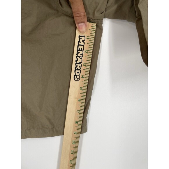 VTG 90s Nike Center Swoosh Spell Out Thigh Logo Nylon Khaki Cargo Pocket Shorts - Picture 11 of 12